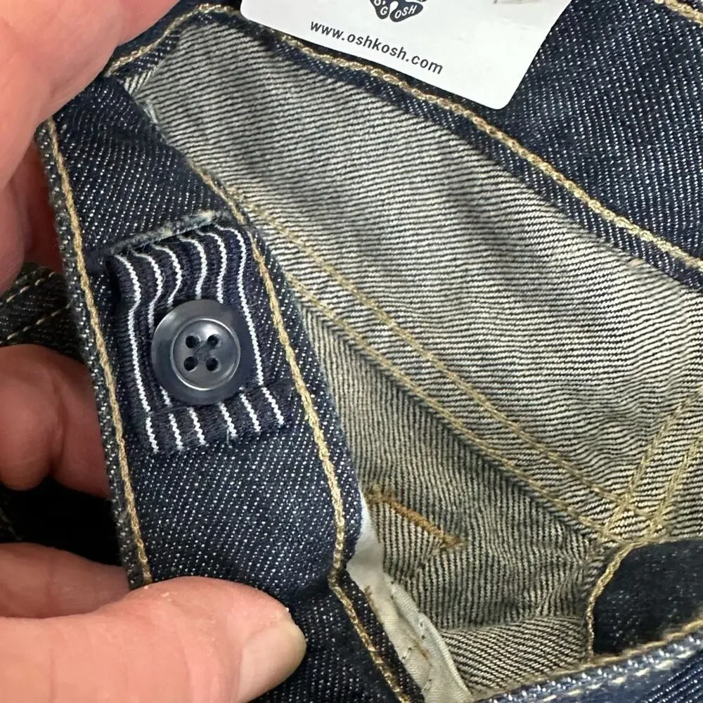 Boys Osh Kosh B'Gosh Straight Blue Jeans Size 10R Adjustable Waist NWT